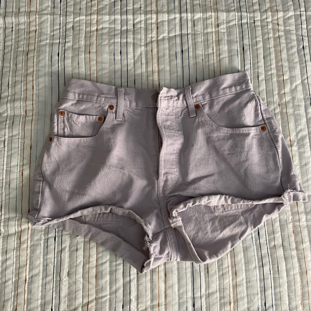 Levi's Purple Jean Shorts Modern Style